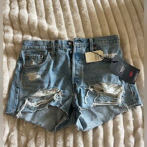 Levi 501 Distressed Jean Shorts